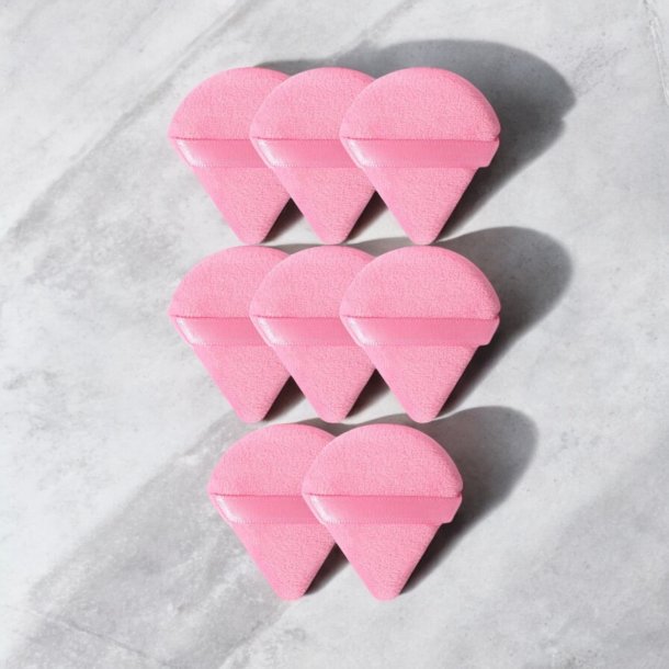 Powder puff - Lyserd 6 stk