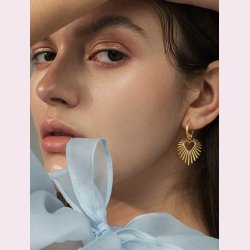 Smukke hjerte reringe - Forgyldt