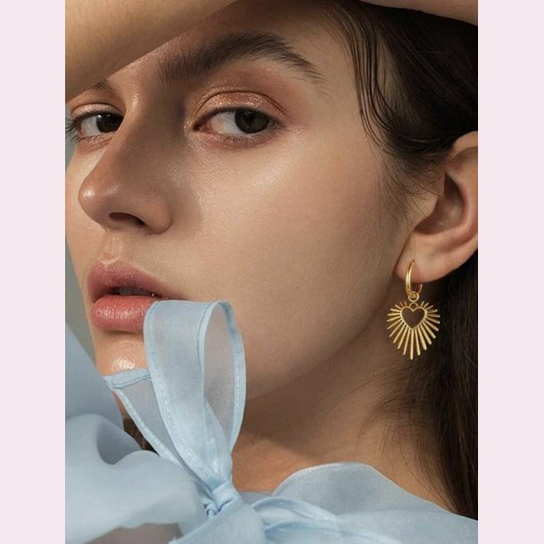 Smukke hjerte reringe - Forgyldt