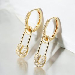 2 i 1 reringe med zirkonia sten - Forgyldt