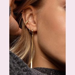 Smukke hngende reringe - Forgyldt