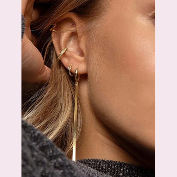 Smukke hngende reringe - Forgyldt