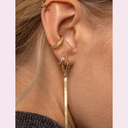 Smukke hngende reringe - Forgyldt