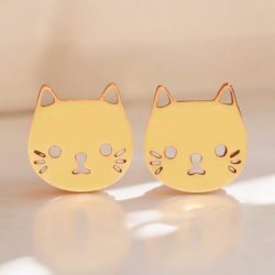 Katte formet reringe - Forgyldt