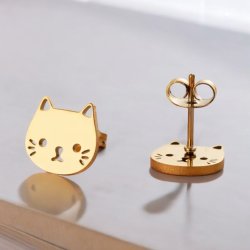 Katte formet reringe - Forgyldt