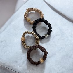 4 stk. Elastikker med rhinsten