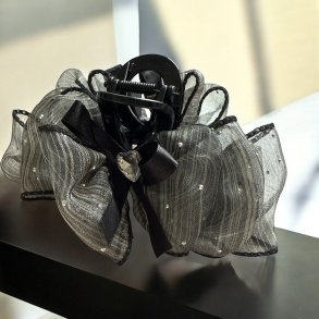 Elegant Hrklemme - Sort og slv