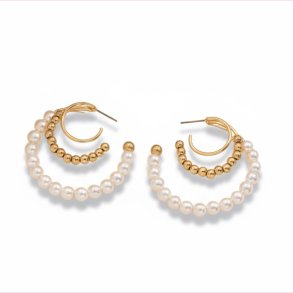 Store C formet �reringe - Forgyldt