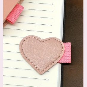 PU lder kuglepens hjerte holder - Lyserd