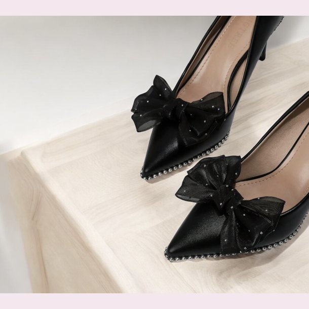 Smuk sljfe med rhinsten til sko