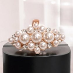 Forgyldt sko smykke med rhinsten og smukke perler