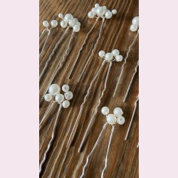 Fine h�rn�le med perler � s�t med 9 stk.