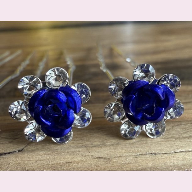 20 stk. Hrnle med smukke mrkebl blmster - Slv