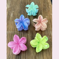 5 stk. Blomster hrklemmer i sommer farver