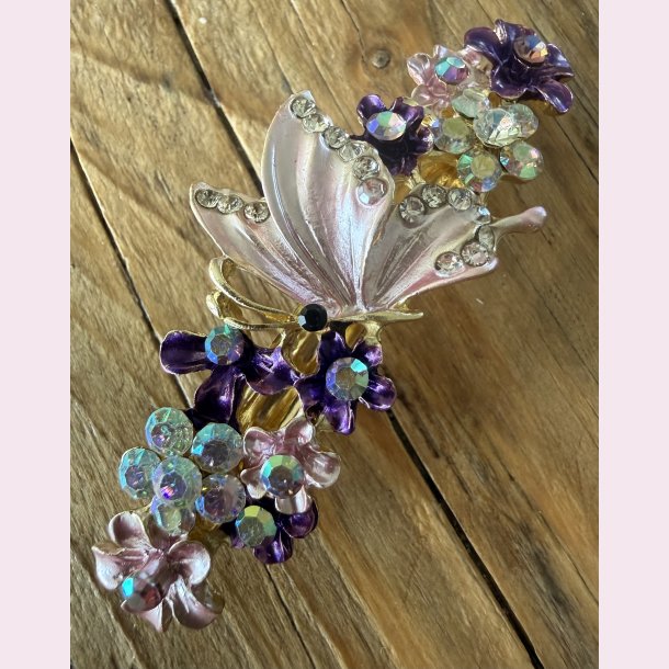 H�rsp�nde med sommerfugl og blomster