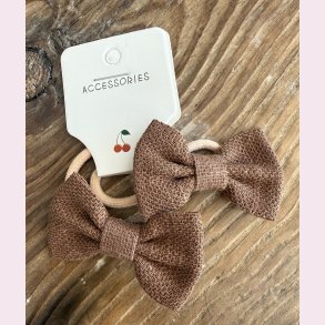 2 stk. Sde sljfe hrelastikker - Brune