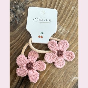 2 stk. Blde blomster hrelastikker - Lyserd