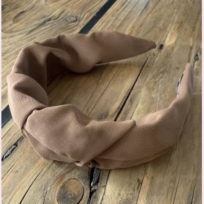 Hrbjle i lkkert bldt stof - Brun