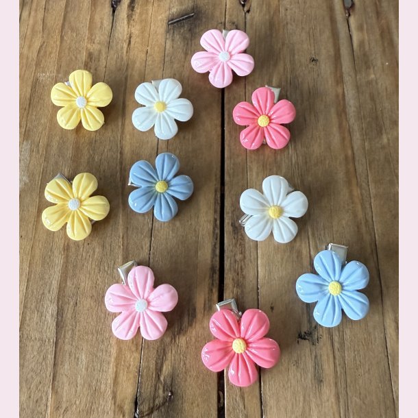 10 stk. Sde blomster hrspnder