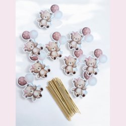 Kage dekorationer med sde lyserde bjrne