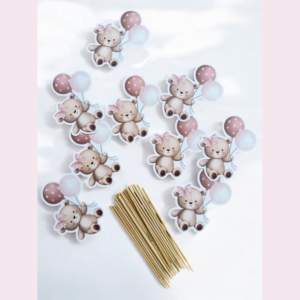 Kage dekorationer med sde lyserde bjrne