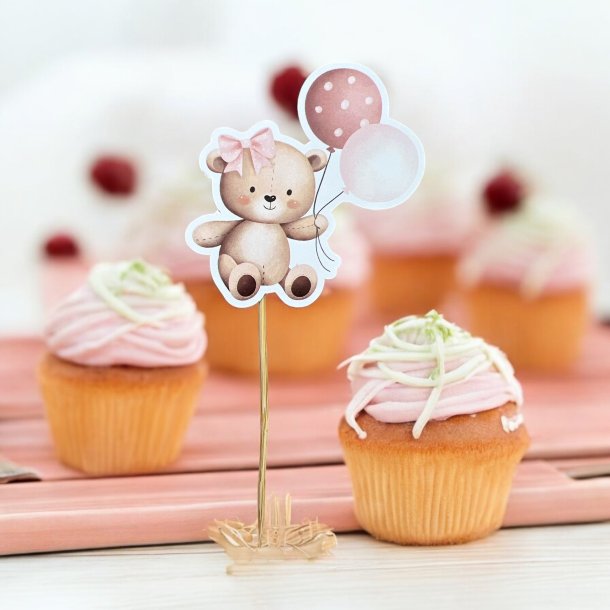 Kage dekorationer med sde lyserde bjrne