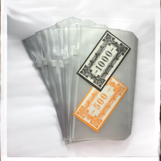 A6 Cash Stuffing binder - Hvid