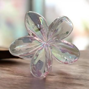 Smuk blomster hrklemme - klar Lyserd