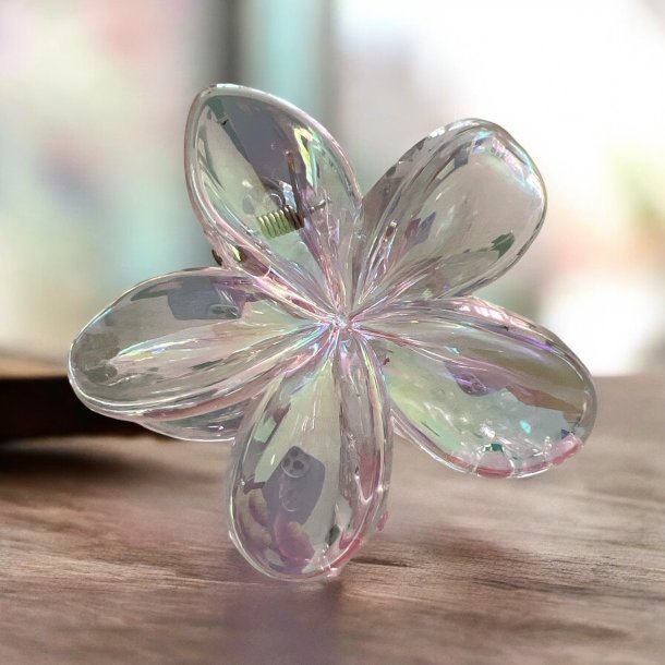 Smuk blomster hrklemme - klar Lyserd