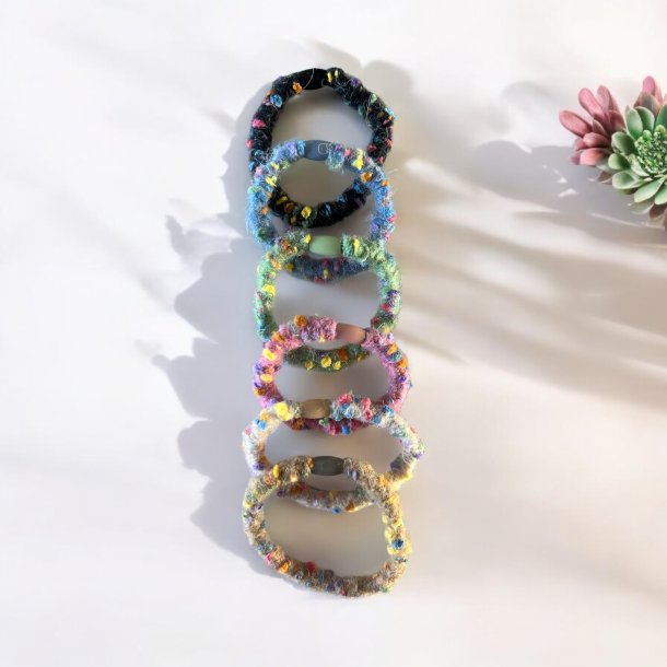 6 farvede hr elastikker 