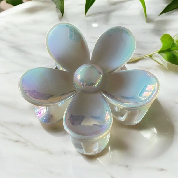 Smuk blomster hrklemme - Hvid