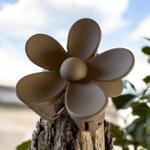 Smuk blomster hrklemme - mat brun