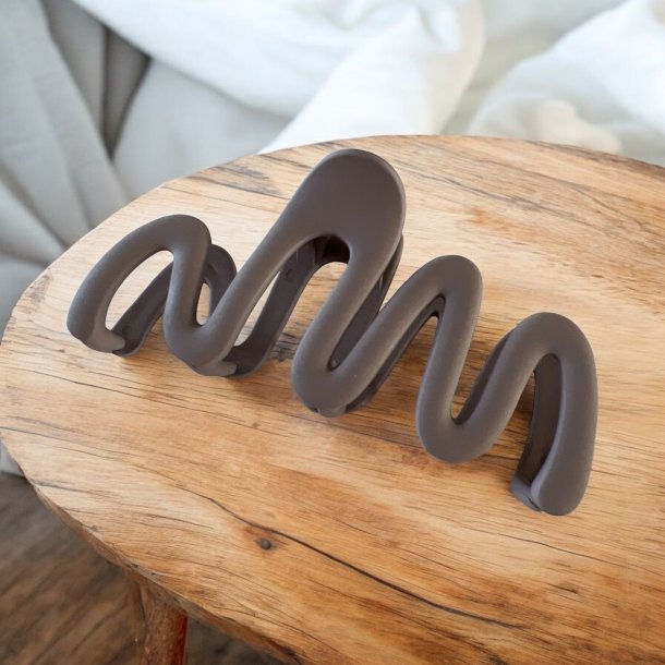 Stor blget hrklemme - Mat duset lilla