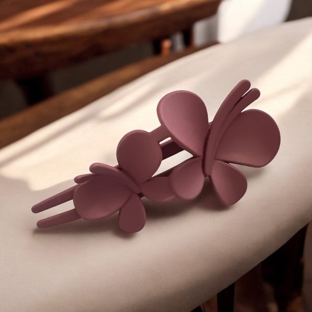 Hrspnde med 2 sommerfugle - Lilla