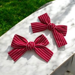 2 stk. rde sljfer med hvide striber