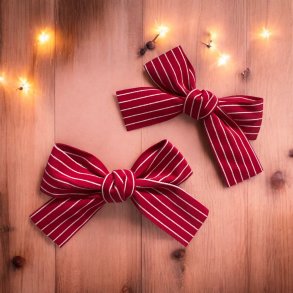 2 stk. rde sljfer med hvide striber