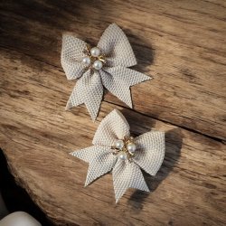 2 stk hrklemmer - Beige