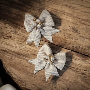 2 stk hrklemmer - Beige