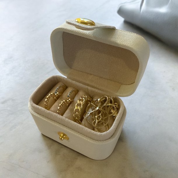 Mini rejse smykkeskrin - Hvid