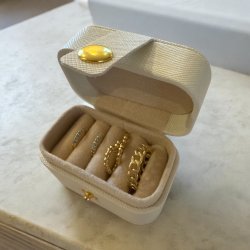 Mini rejse smykkeskrin - Hvid