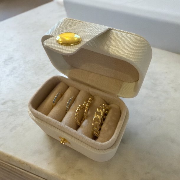 Mini rejse smykkeskrin - Hvid