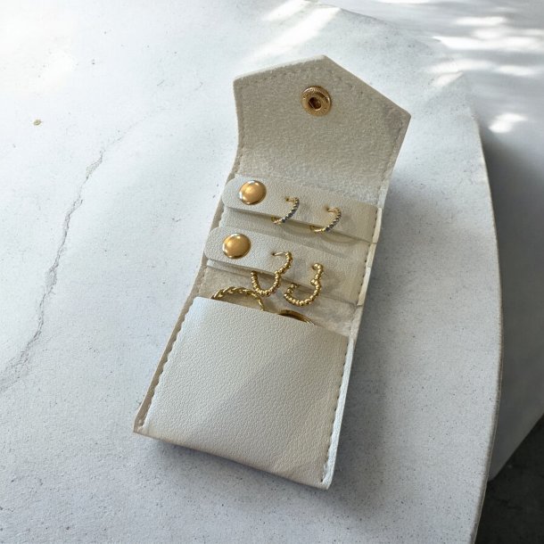 Mini rejse smykkeskrin - Hvid