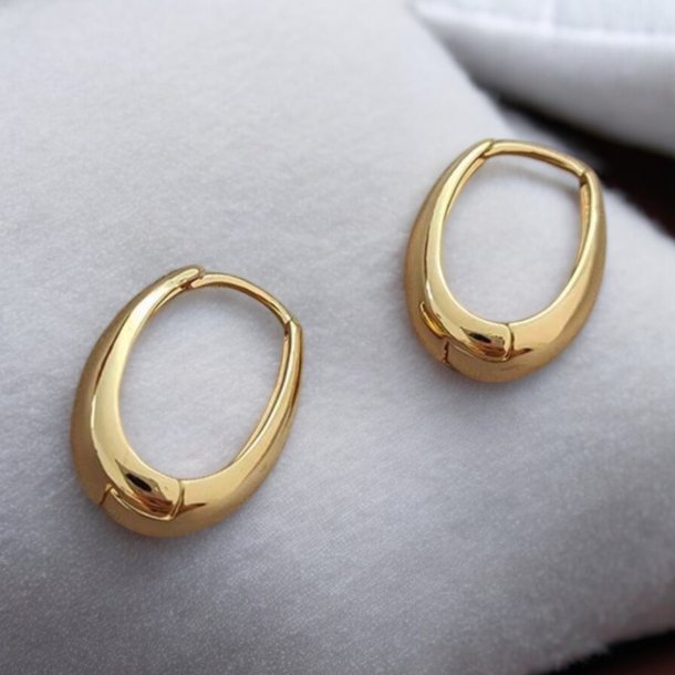 Hoops i enkel design - Forgyldt