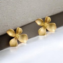 Blomster reringe - Forgyldt