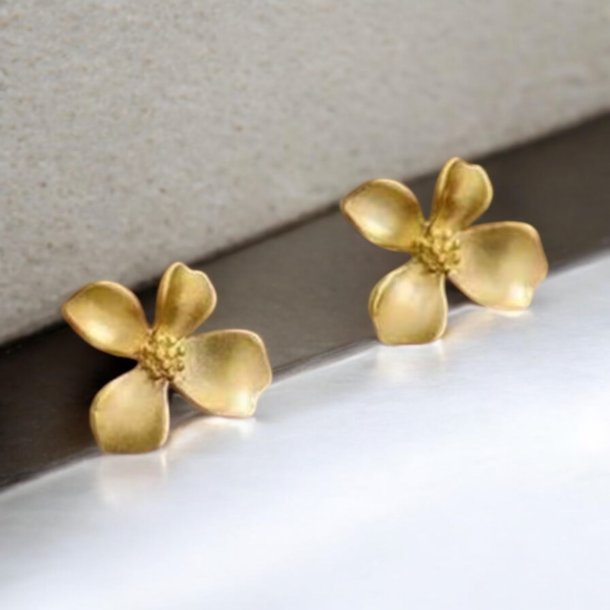 Blomster reringe - Forgyldt