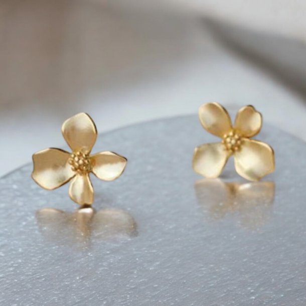 Blomster reringe - Forgyldt