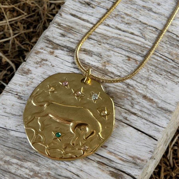 Halskde med stjernetegn  Tyren