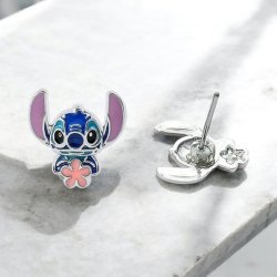 Sm sde Stitch reringe med blomst - Slv