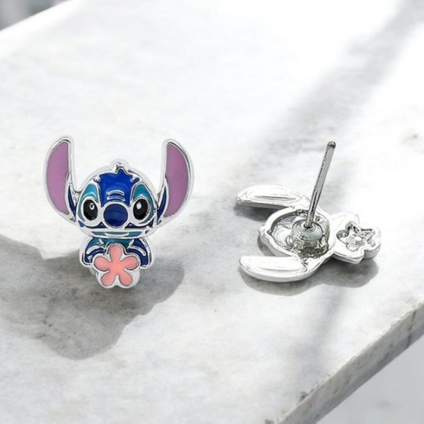 Sm sde Stitch reringe med blomst - Slv