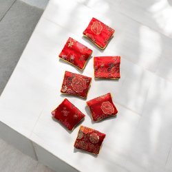 Lille silke pung eller smykke pung - Rd